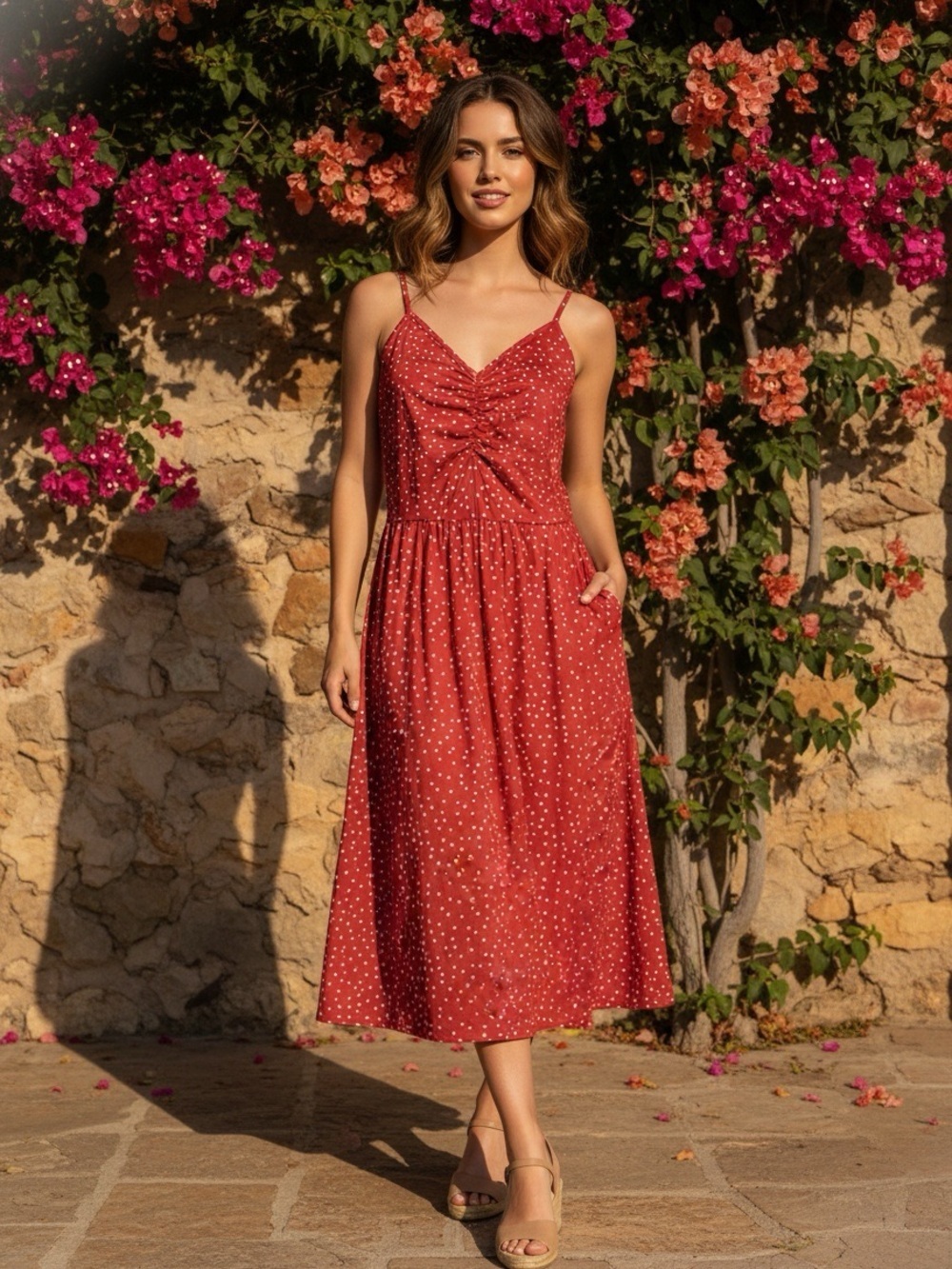 Laishen Spaghetti Strap Dress Size medium NWT